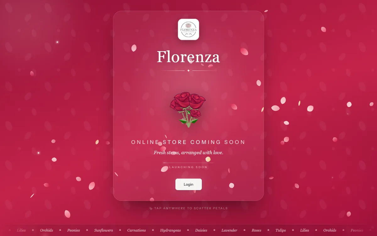 Florenza website home page
